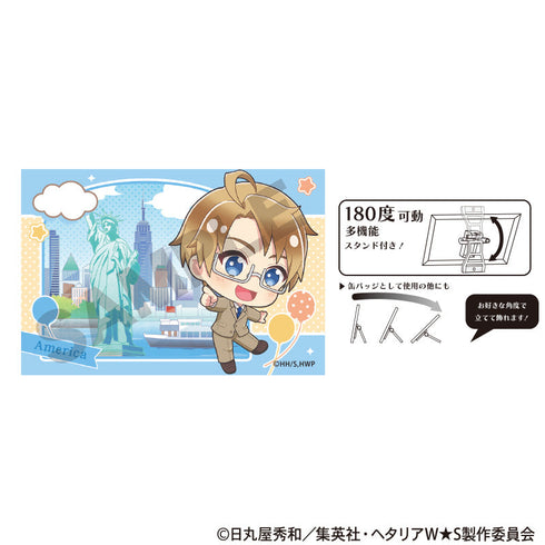 『ヘタリア World★Stars』アート缶バッジ アメリカ ちまにわ
